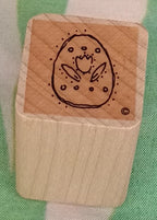 Close To My Heart Tulip Easter Egg Rubber Stamp Wood
