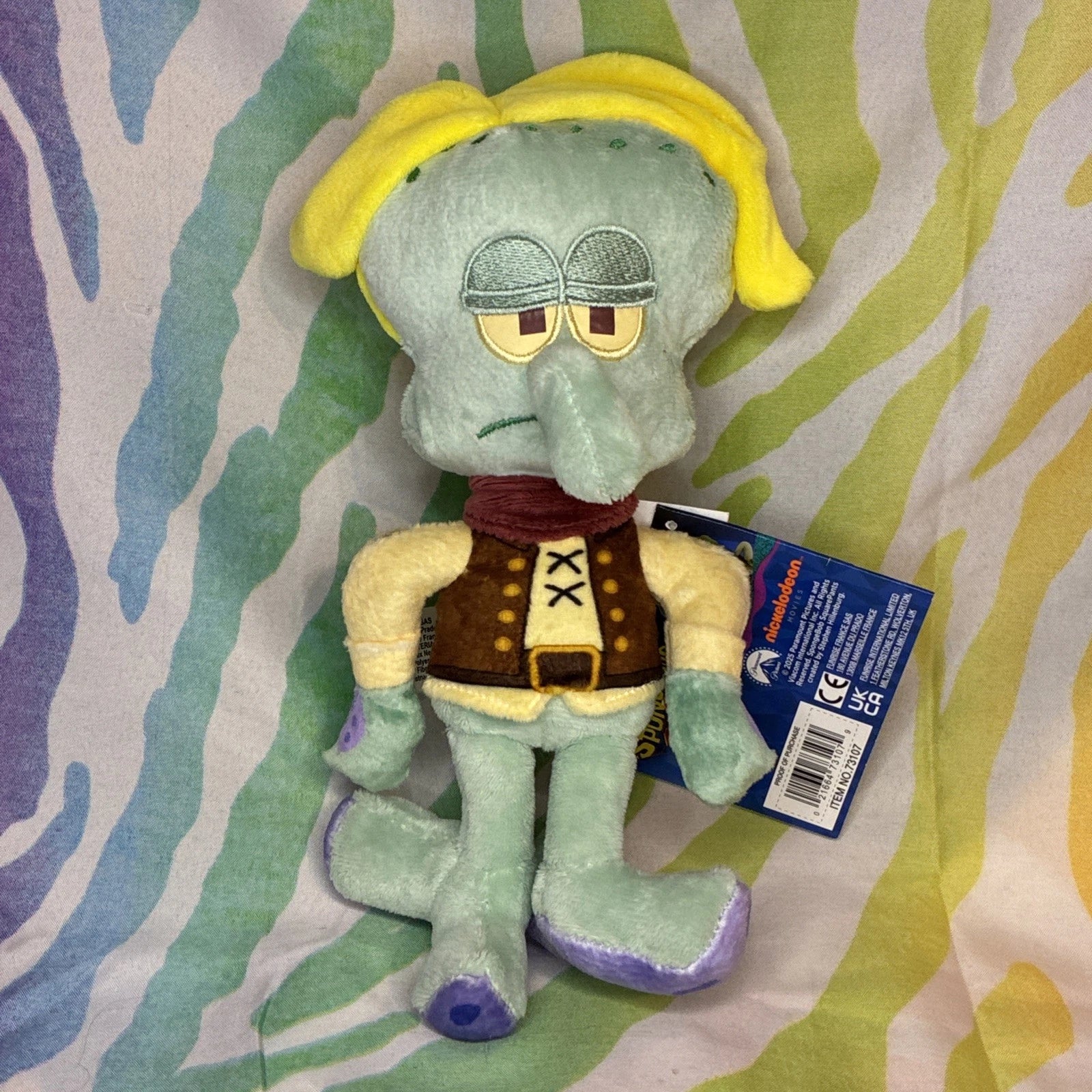 The SpongeBob Movie Bikini Bottom Glow Pals Squidward Plush NWT Glow In The Dark