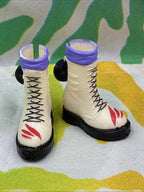 Monster High G3 Toralei Stripe Core Doll Shoes White Boots W/ Yarn Only