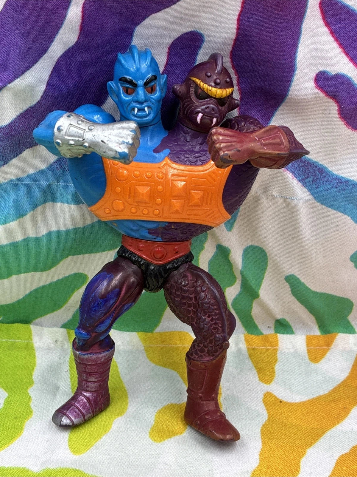 Two Bad Masters Of The Universe Round Back 1984 Mattel Vintage Action Figure