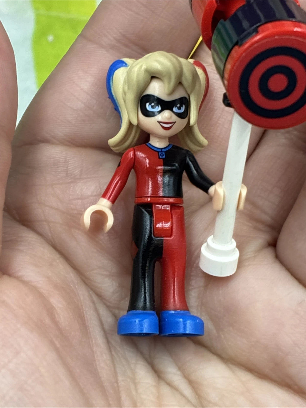 Lego DC Super Hero Girls Harley Quinn Minifigure With Hammer From Set 41236