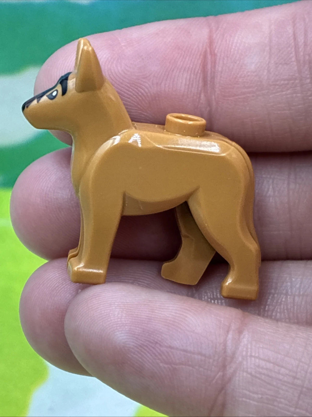 Lego Medium Nougat Alsatian German Shepherd Dog Figure 92586pb01