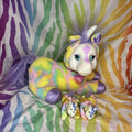 Unicorn Baby Surprise Skyla Mother W/ 2 Babies Pastel Tie Dye Plush