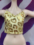 Monster High G3 Clawdeen Wolf Monster Ball Doll Clothes Gold Leopard Shirt Only