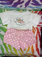 Build A Bear Clothes Glow In The Dark Pink Paw Sleeping Pjs