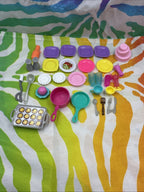 Barbie Doll Kitchenware 32 Piece Lot Plates Cups Cake Pot Food Pan Utensils