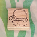 JRL Design Polk Dot Easter Basket Rubber Stamp Medium