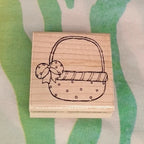 JRL Design Polk Dot Easter Basket Rubber Stamp Medium