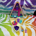 Polly Pocket Birthday Cake Bash Compact W/ Dolls Flaws 2018