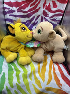 Disney Lion King Sweetheart Simba & Nala Kissing Plush Set W/ Necklaces 2002