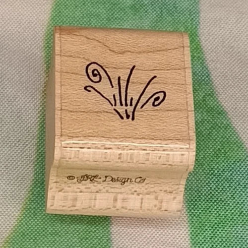 JRL Design Grass Rubber Stamp Wood