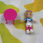 Polly Pocket Pollyville Ice Cream Truck W/ Doll & Table 2018