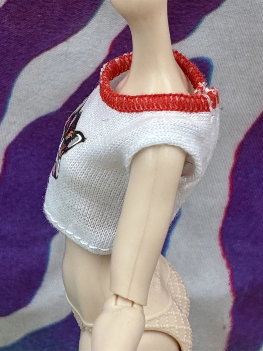 Monster High G3 Toralei Stripe Core Doll Clothes White Cat Face Crop Top Only