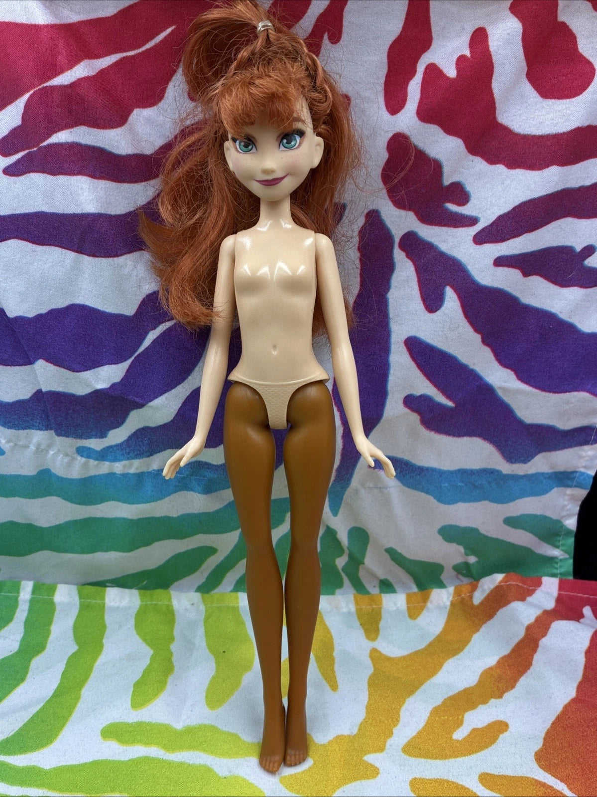 Disney Frozen Anna Doll Molded Tan Stockings 2018 Hasbro Nude