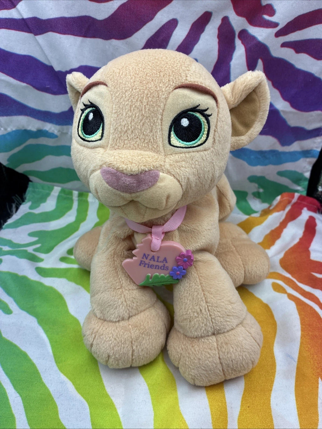 Disney Lion King Sweetheart Simba & Nala Kissing Plush Set W/ Necklaces 2002