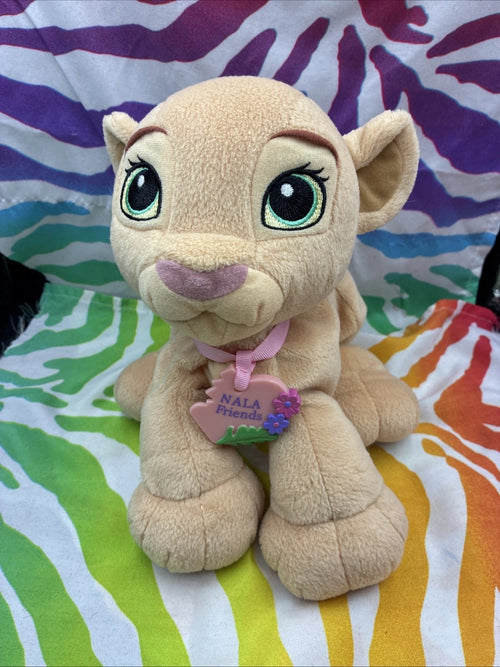 Disney Lion King Sweetheart Simba & Nala Kissing Plush Set W/ Necklaces 2002