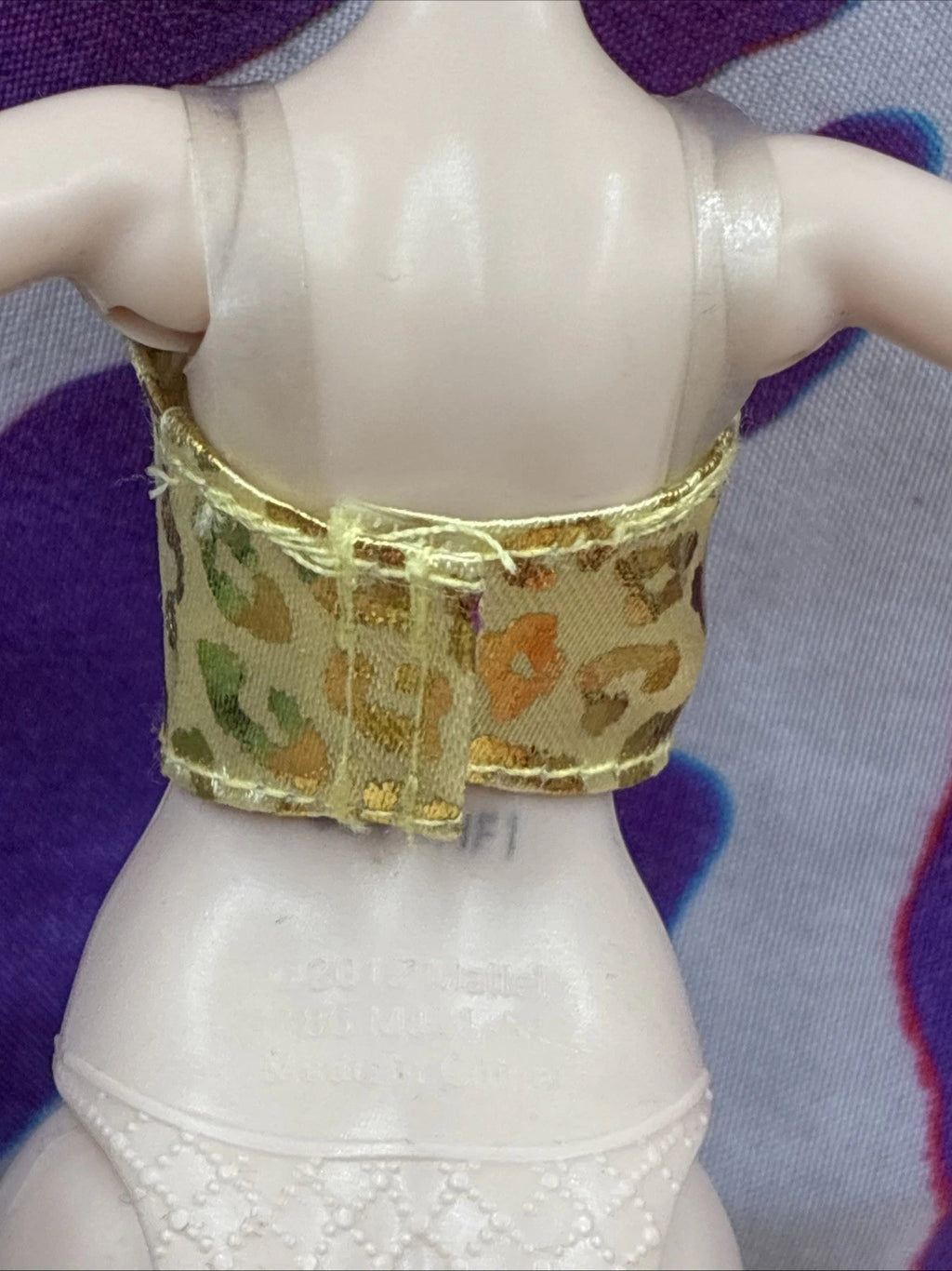 Monster High G3 Clawdeen Wolf Monster Ball Doll Clothes Gold Leopard Shirt Only