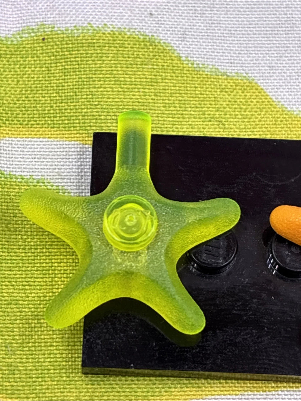Lego Water Animal Set Of 2 Starfish Sea Star Medium Orange Trans-Neon Green X112