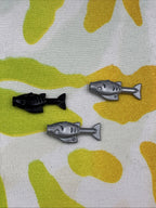 Lego Water Animal Set Of 3 Fish Black Flat Silver 64648