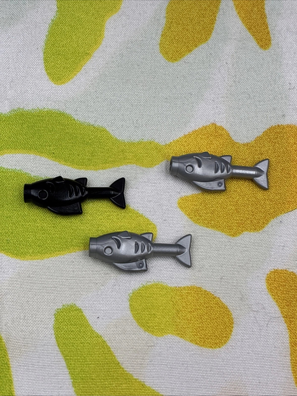 Lego Water Animal Set Of 3 Fish Black Flat Silver 64648
