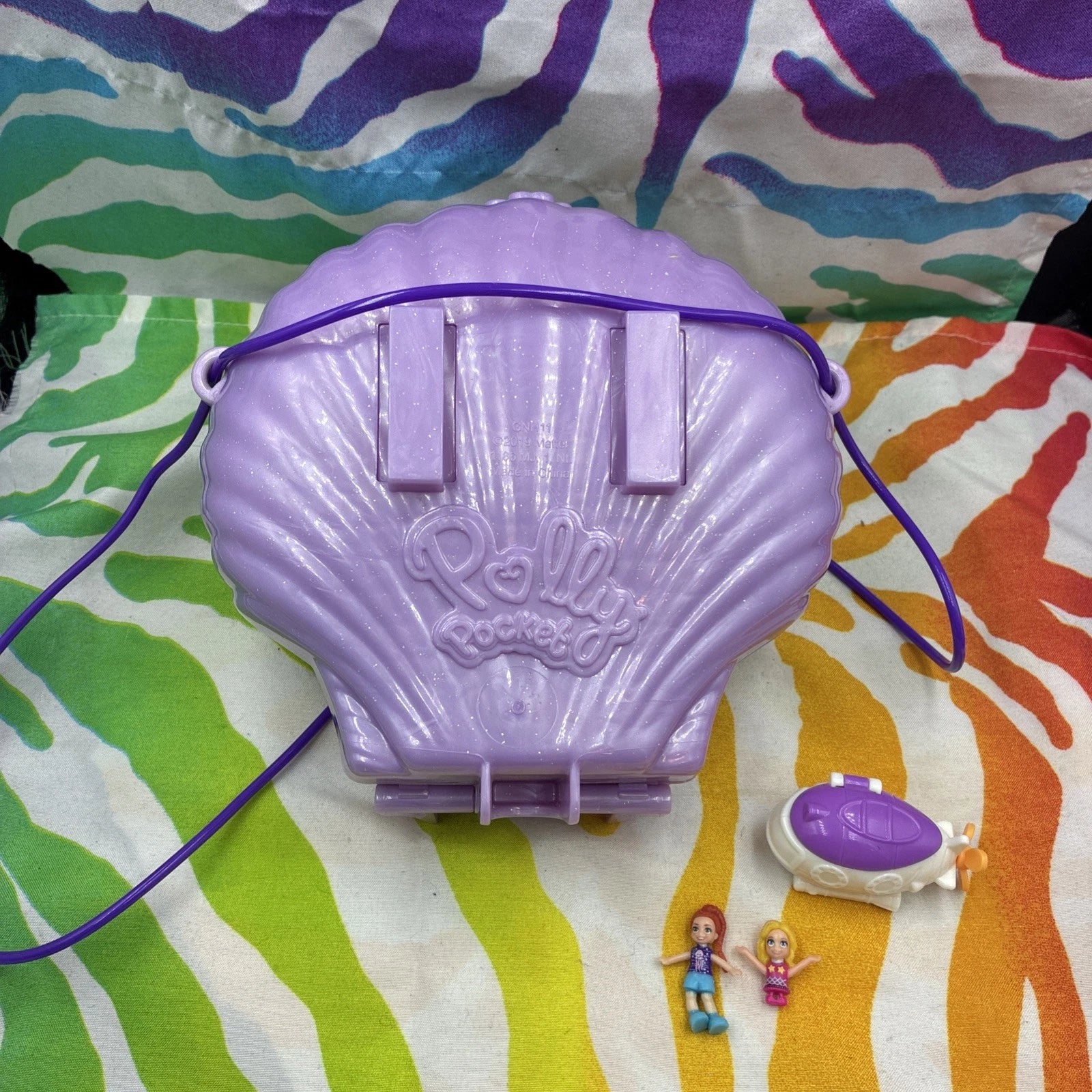 Polly Pocket Tiny Power Seashell Purse Sub & Dolls Flawed