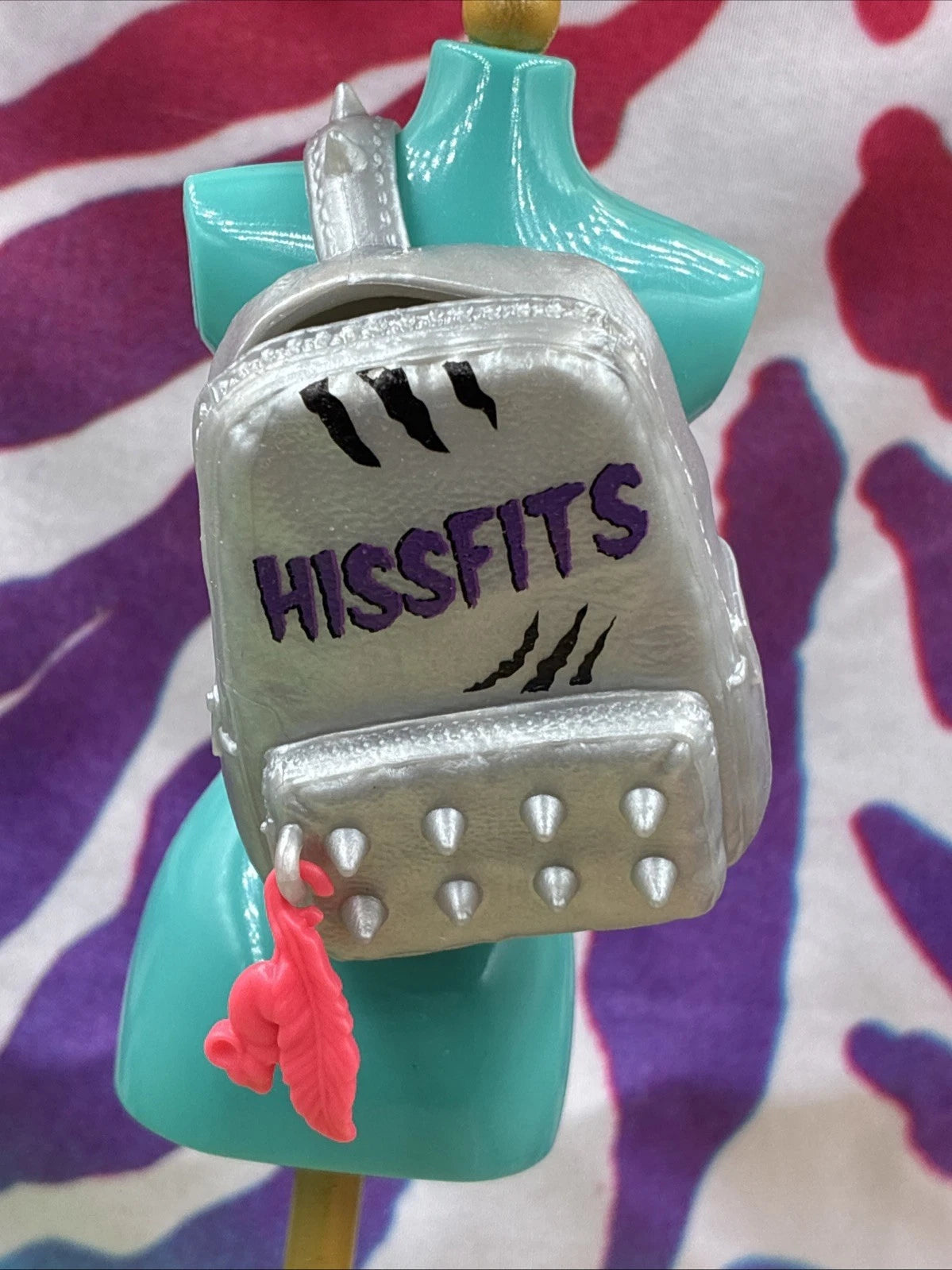 Monster High G3 Toralei Stripe Core Doll Bag Silver Backpack W/ Charm Only