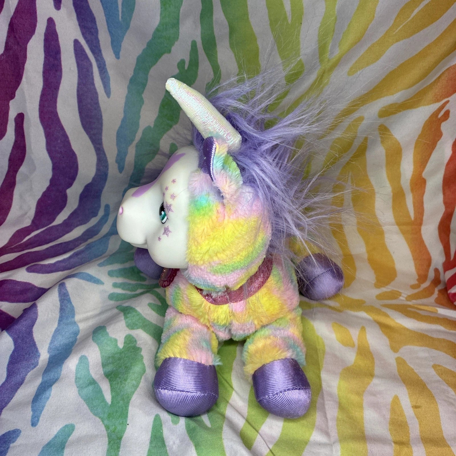 Unicorn Baby Surprise Skyla Mother W/ 2 Babies Pastel Tie Dye Plush