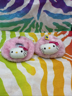 Build A Bear Shoes Hello Kitty Pink Fuzzy With Pink Bow Slippers
