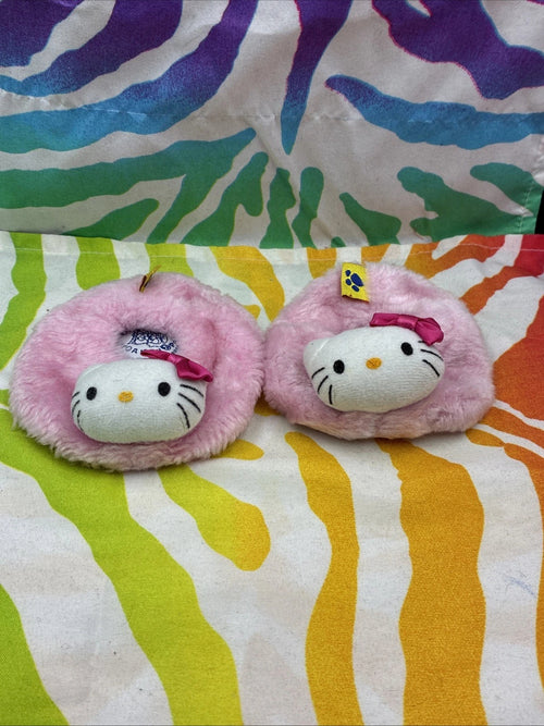 Build A Bear Shoes Hello Kitty Pink Fuzzy With Pink Bow Slippers