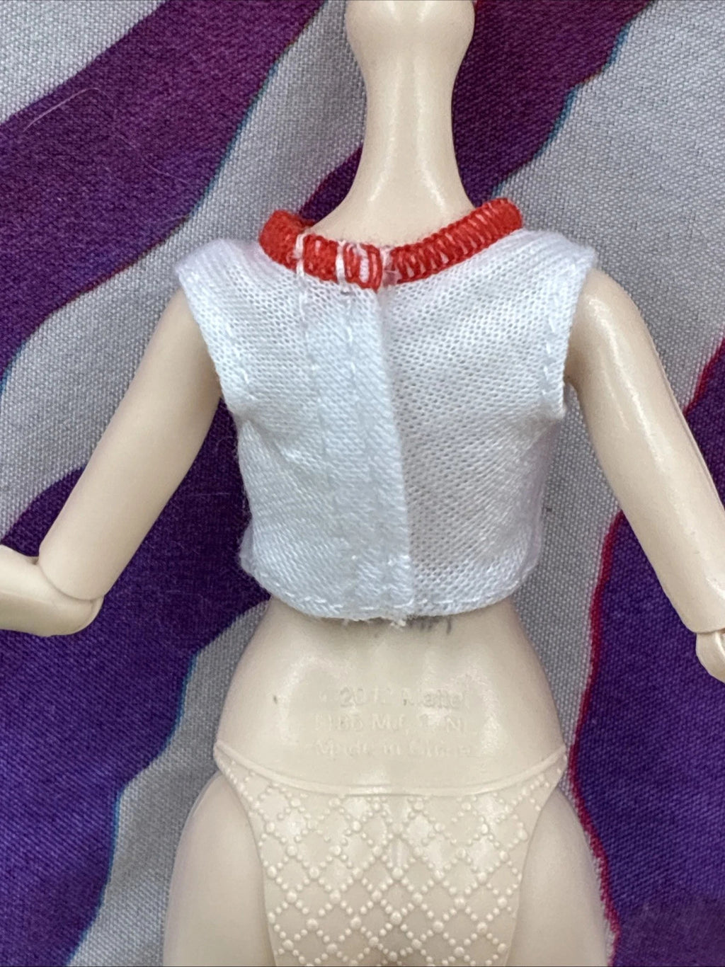 Monster High G3 Toralei Stripe Core Doll Clothes White Cat Face Crop Top Only