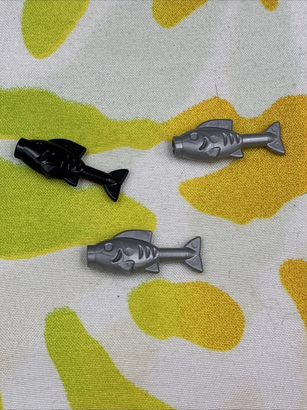 Lego Water Animal Set Of 3 Fish Black Flat Silver 64648