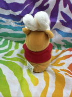 Disney Store Winnie The Pooh 8” Easter Bunny Beanbag Plush W/ Pink Gingham