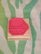 JRL Design Polk Dot Easter Basket Rubber Stamp Medium