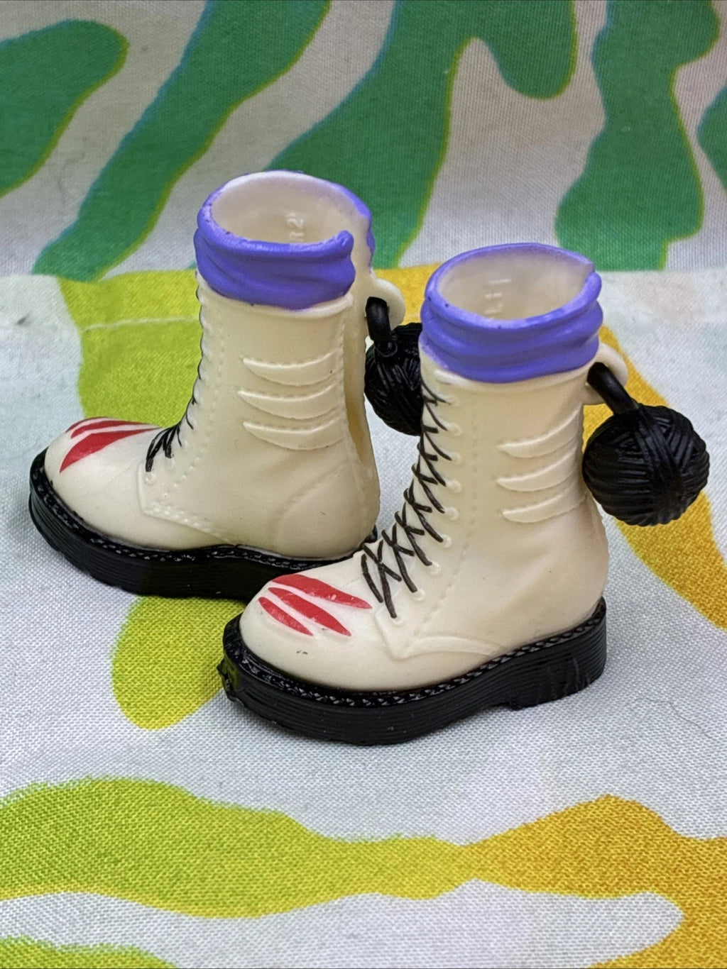 Monster High G3 Toralei Stripe Core Doll Shoes White Boots W/ Yarn Only
