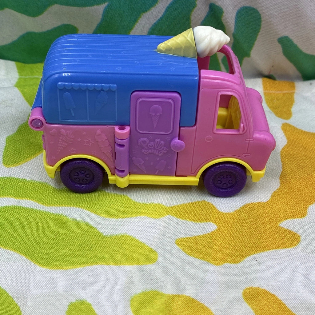 Polly Pocket Pollyville Ice Cream Truck W/ Doll & Table 2018