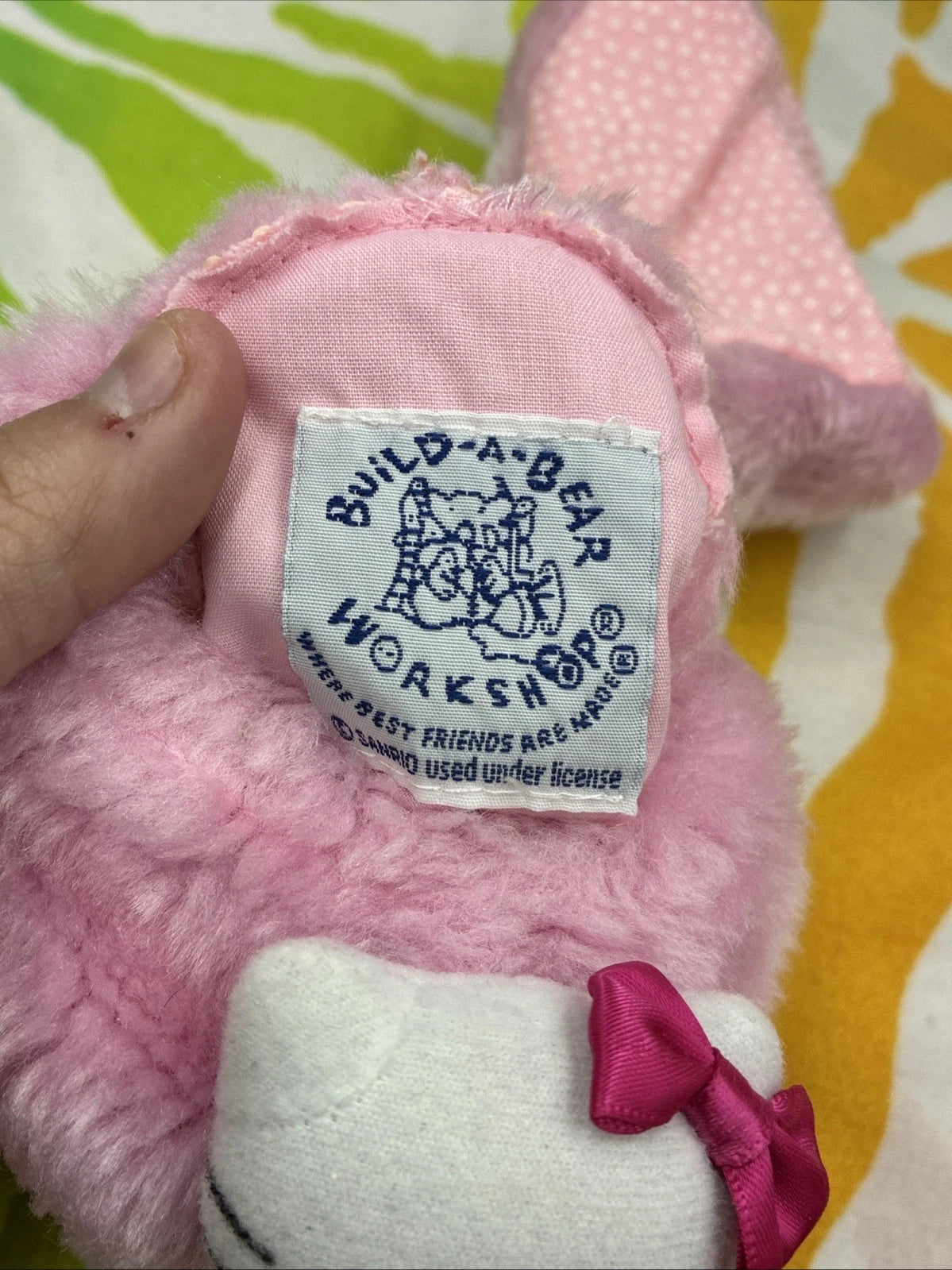 Build A Bear Shoes Hello Kitty Pink Fuzzy With Pink Bow Slippers