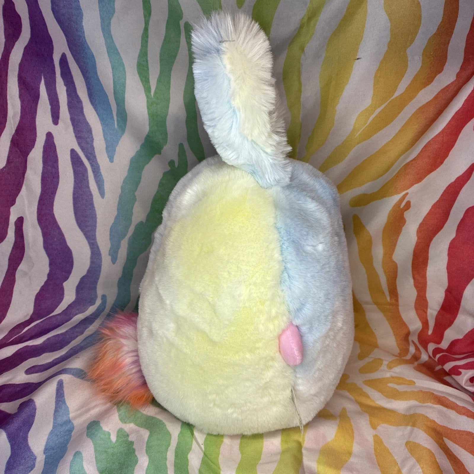 FAO Schwarz Chibi Pals Pastel Tie Dye Bunny Stuffed Animal Plush