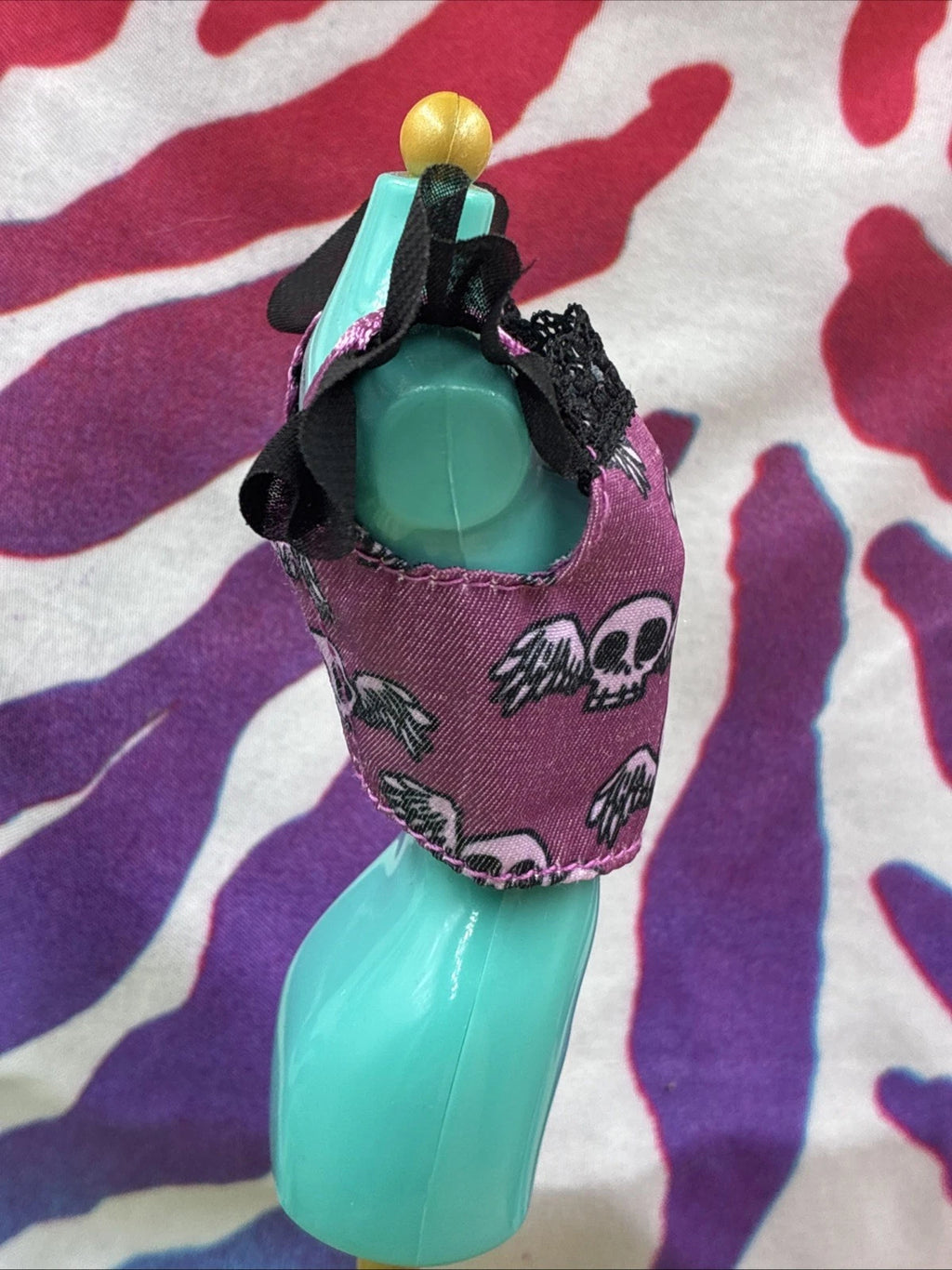 Disney ILY 4Ever Jack & Sally Doll Clothes Purple Flying Skull Blouse Top Only