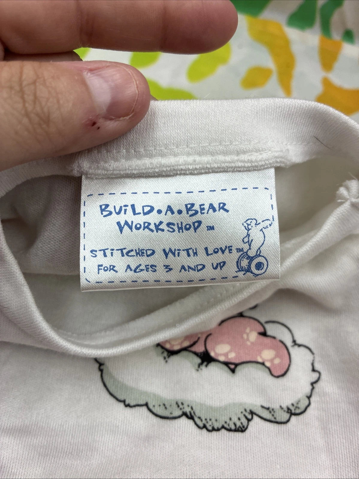 Build A Bear Clothes Glow In The Dark Pink Paw Sleeping Pjs