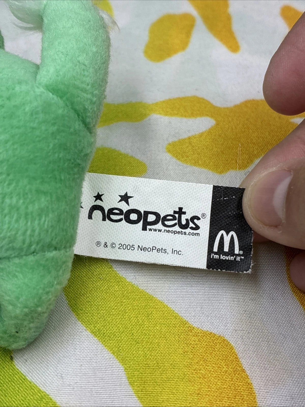 Neopets McDonald’s Green Kacheek Happy Meal 5” Plush Toy 2005