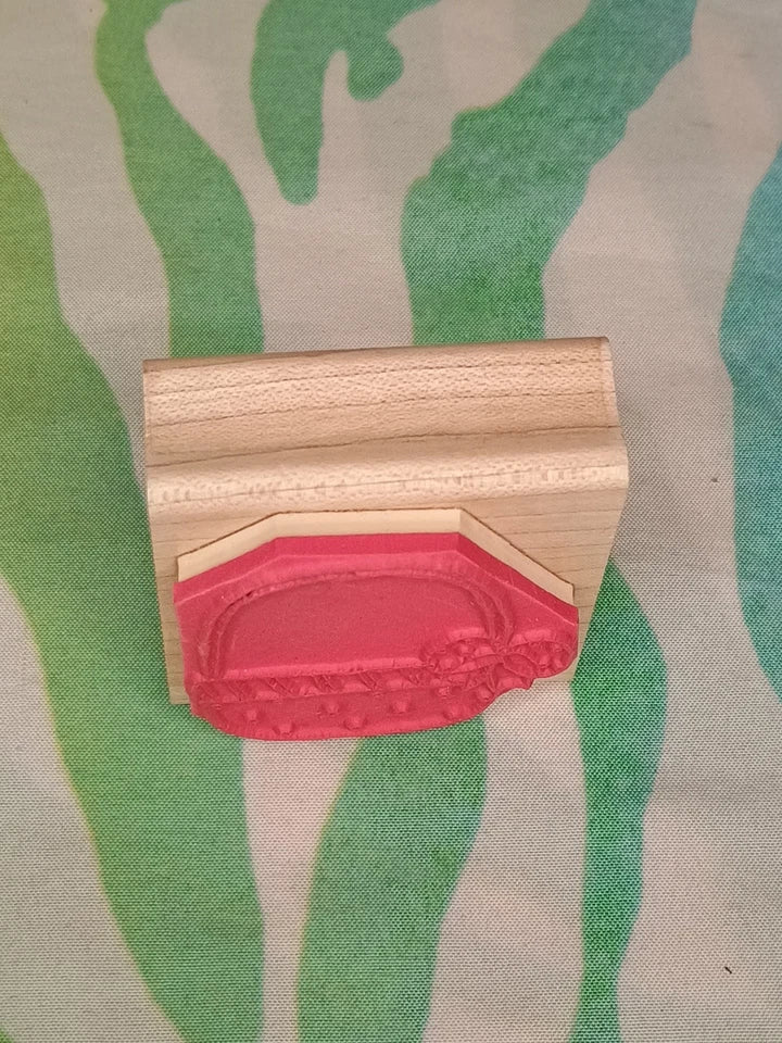 JRL Design Polk Dot Easter Basket Rubber Stamp Medium