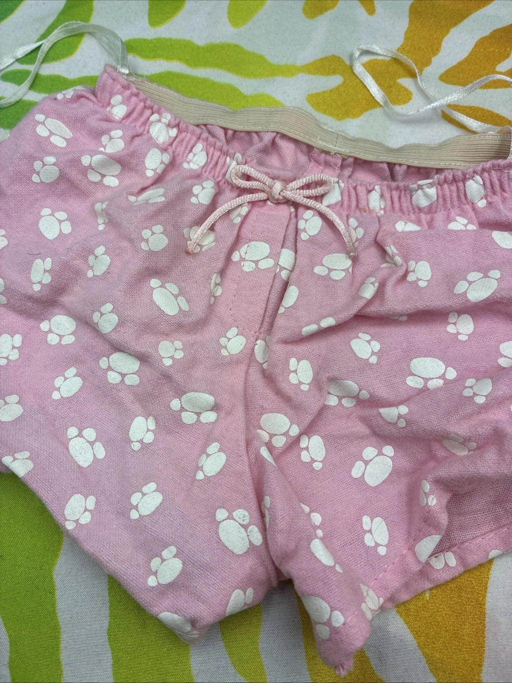 Build A Bear Clothes Glow In The Dark Pink Paw Sleeping Pjs