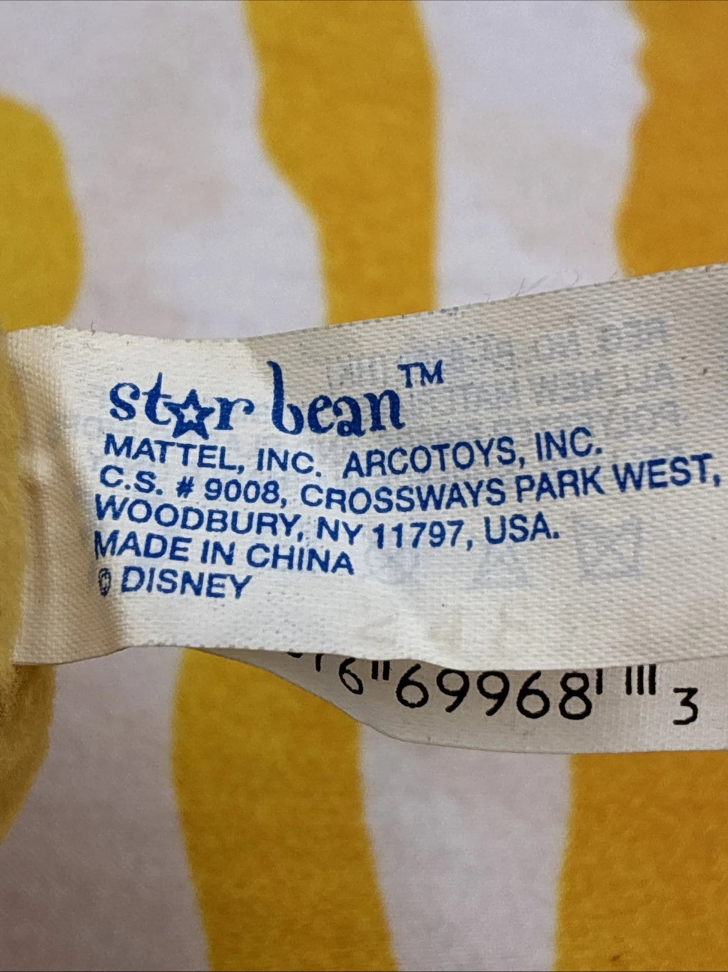 Disney Mattel Star Bean Winter Winnie The Pooh Beanbag 6” Plush