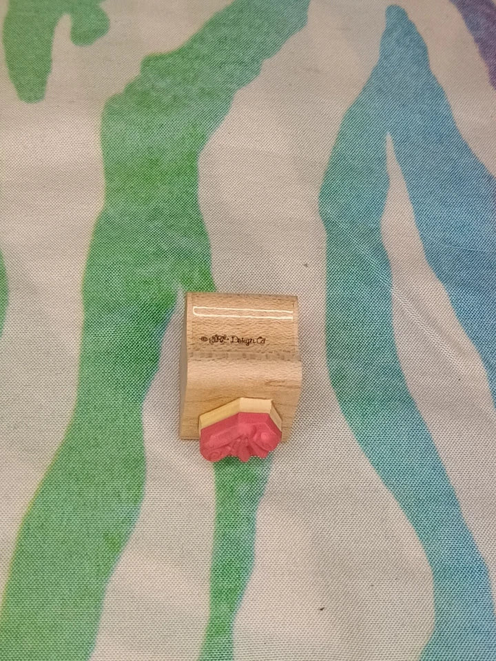 JRL Design Grass Rubber Stamp Wood