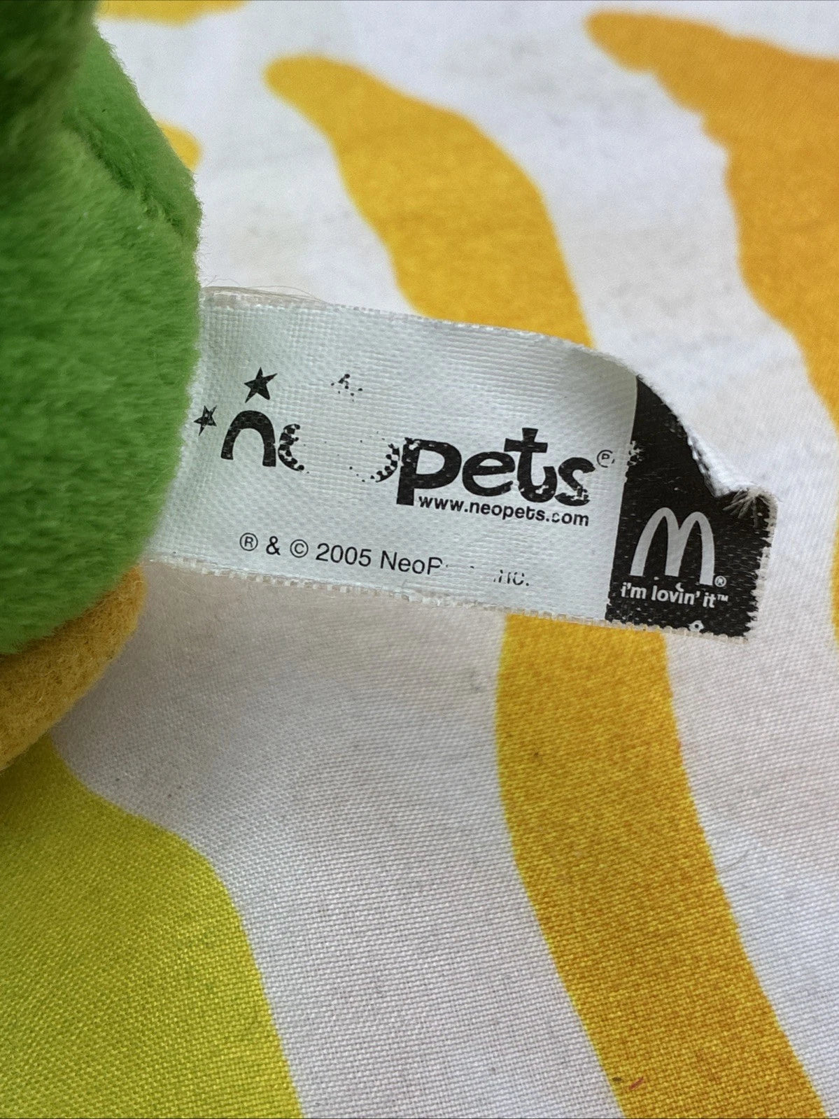 Neopets McDonald’s Green Pteri Happy Meal 5” Plush Toy 2005