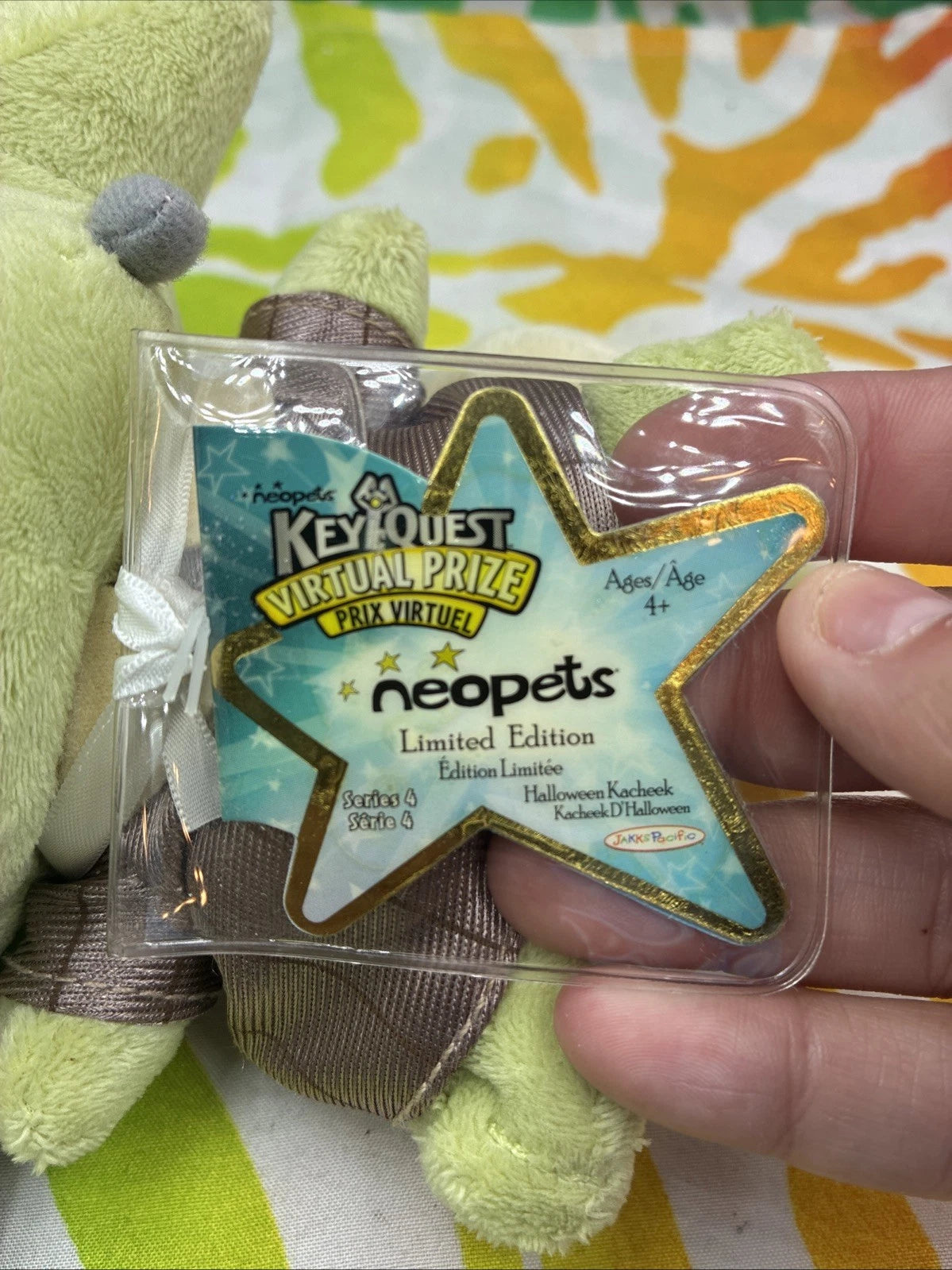 Neopets Limited Edition Halloween Kacheek Plush Sealed Keyquest Code NWT