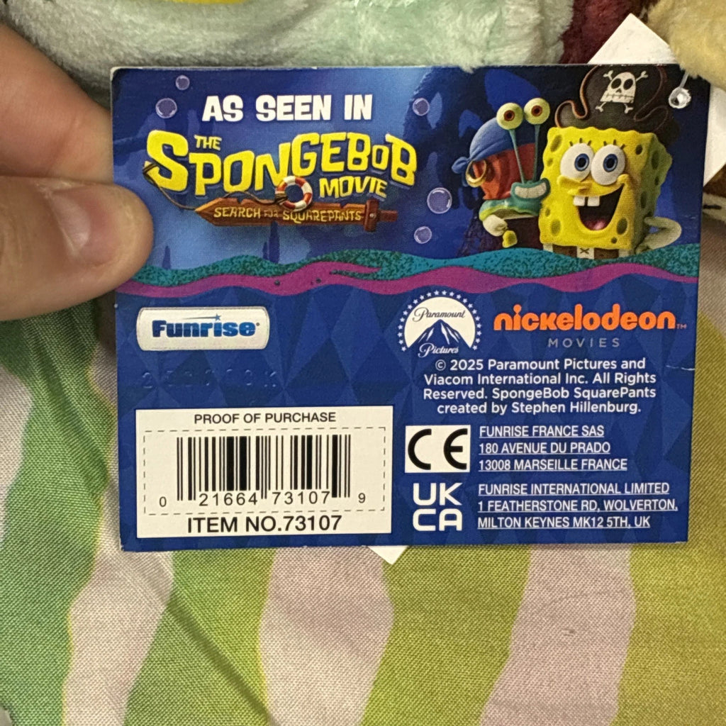 The SpongeBob Movie Bikini Bottom Glow Pals Squidward Plush NWT Glow In The Dark