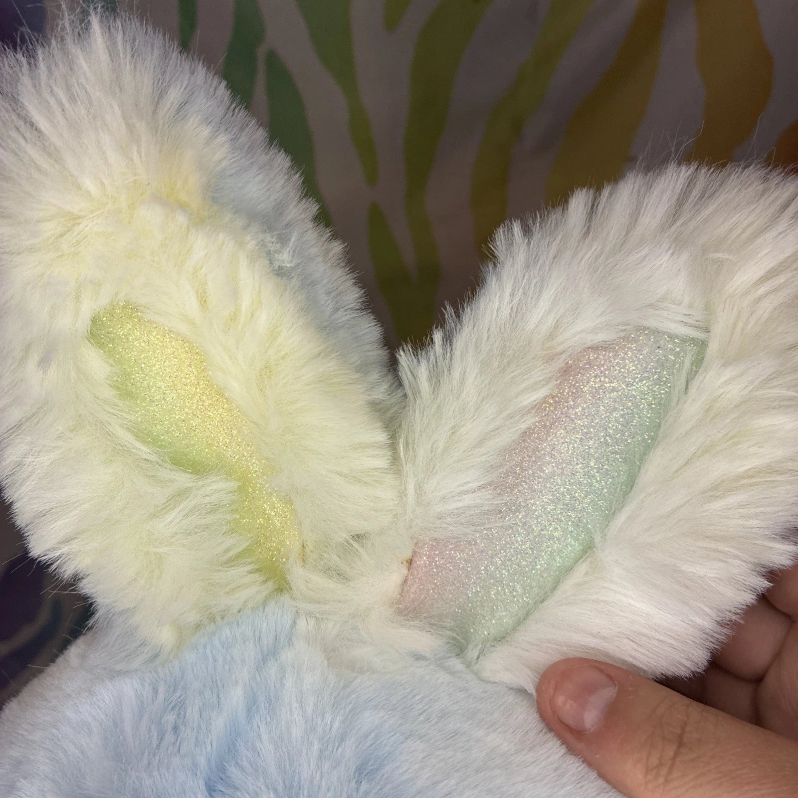 FAO Schwarz Chibi Pals Pastel Tie Dye Bunny Stuffed Animal Plush