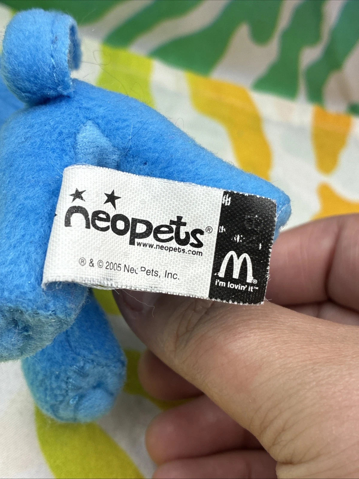 Neopets McDonald’s Blue Gelert Happy Meal 5” Plush Toy 2005