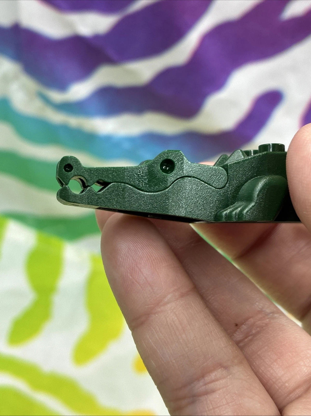 Lego Animal Dark Green Alligator Crocodile 8 Teeth 6026c01